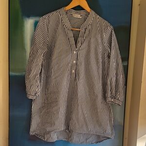 Harshman Los Angeles Blue and White Striped Tunic Top